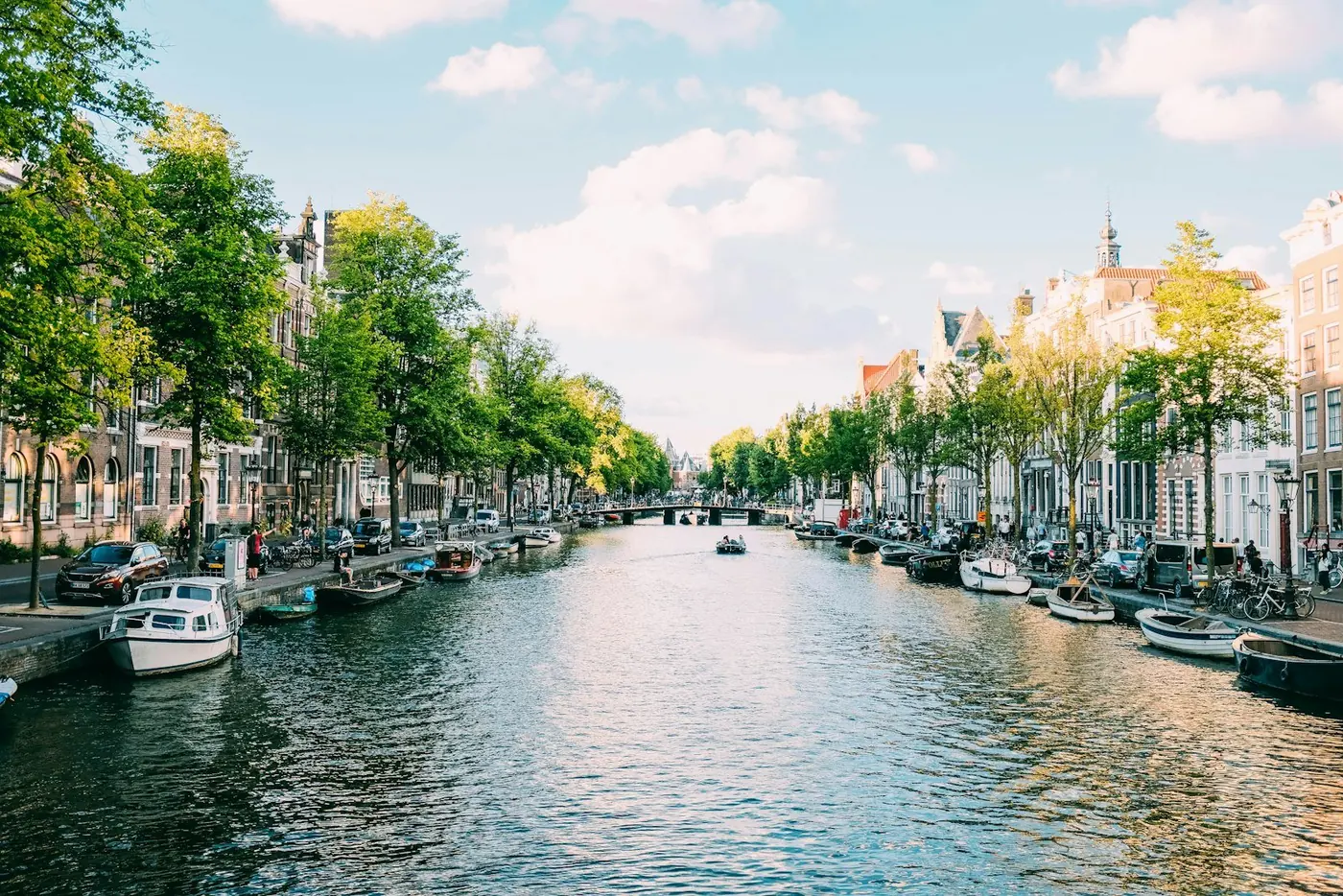 Canal in Amsterdam, Netherlands
