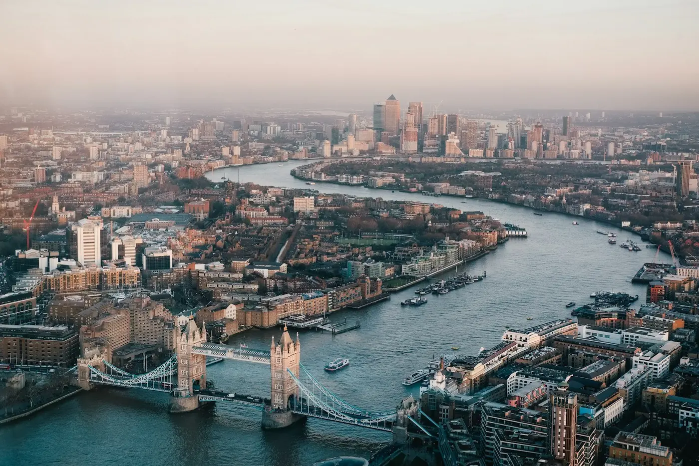River Thames and Tower Bridge, London, UK