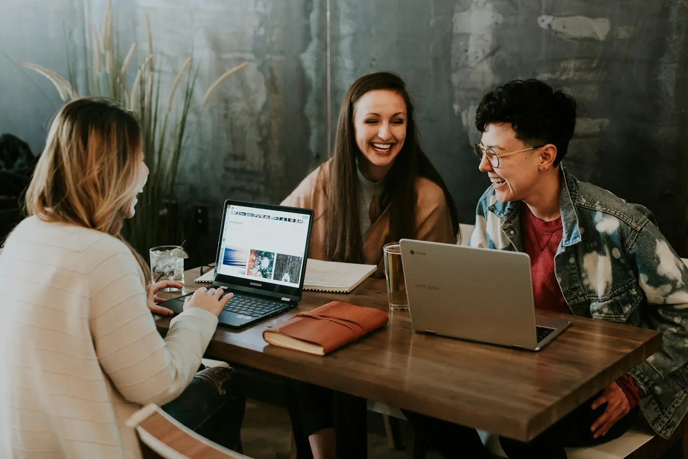 Students working together on a group project